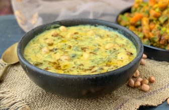 Maharashtrian Takatla Palak Recipe – Spinach Peanut Buttermilk Curry by Archana’s Kitchen