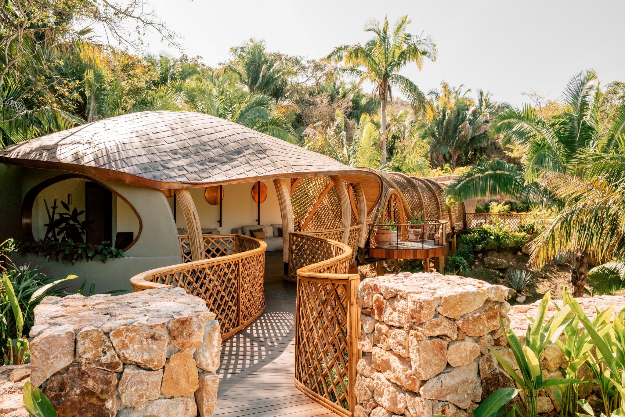 A hotel resorts outside area