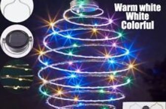New Solar Spiral Lights LED Hanging Beehive Lamps Garden Outdoor Patio Decor