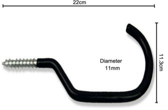 LARGE Heavy Duty Hanging rack Screwin Storage Hooks For Bike VERY STRONG