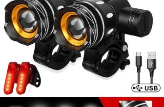 LED Rechargeable Mountain Bike Lights 50000LM Bicycle Torch Front &Rear Lamp Set