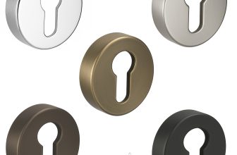 Pair of Euro Profile Keyhole Cover Escutcheon for Euro Cylinder by Decoranddecor