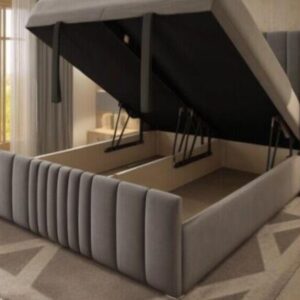 Ottoman Divan Seoul Wingback Gas Lift Storage Bed, Solid Ottoman Storage Bed