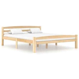 vidaXL Bed Frame Solid Pinewood 160×200 cm UK HOT