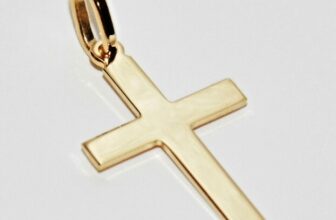 9ct Yellow Gold Plain Cross Pendant – Brand New