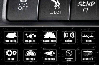 15pcs Funny Car Dashboard Button Switch On Off Sticker Decal Car Accessories