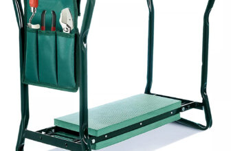 Garden Kneeler 2-in-1 Folding Gardening Padded Seat and Kneeling Stool Tool Bag
