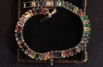Vintage Style Jewellery Multicolor Gemstones Bracelet 18K gold plated