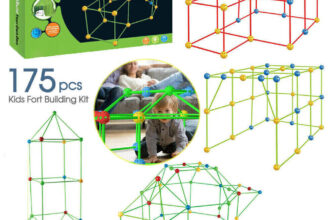 175PCS Building Your Own Den Kit Play Construction Fort Tent Making Set For Kids