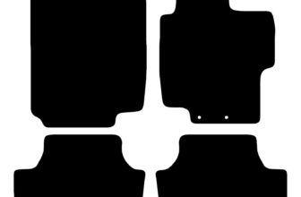 FITS HONDA ACCORD (MANUAL) 2002 TO 2008 TAILORED BLACK CAR FLOOR MATS (2 CLIPS)