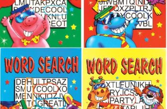 Set of 4 x LARGE PRINT Wordsearch Books Childrens 48 page Word Search puzzles