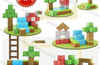 Minecraft Style Magnetic Blocks 100 Piece Construction Toy Imaginative Play