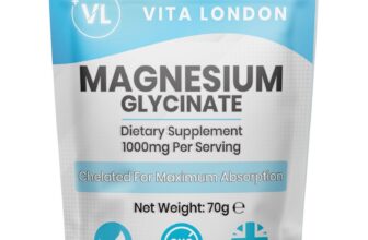 Magnesium Glycinate 1000mg | 60 Capsules High Strength Fatigue Bone Sleep Health