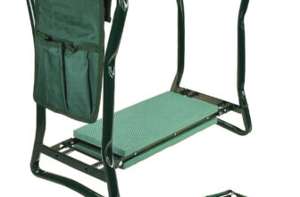 Garden Kneeler 2-in-1 Folding Gardening Padded Seat and Kneeling Stool Tool Bag.