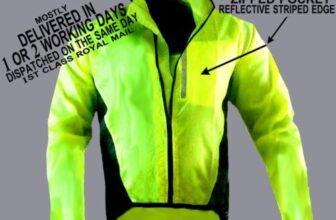 MENS CYCLING JACKET Hi Viz  HIGHLY VISIBLE  WINDPROOF WATERPROOF BREATHABLE MENS