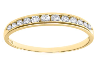 9ct Yellow Gold 0.25ct Diamond Eternity Ring By Naava