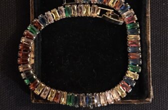 Vintage Style Jewellery Multicolor Gemstones Bracelet 18K gold plated