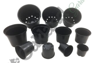 Black Plastic Plant Pots 1 2 3 4 5 7.5 10 12 15 20 Litre Large Flower Pot Strong