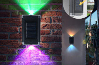 Colourful Solar Fence Light LED Outdoor Garden Patio Wall Decor Lamp Waterproof