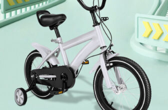 14″ White Bike Boys & Girls Bicycle with Training Wheels For 3/4/5/6 Years Old