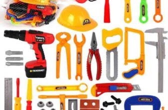 37 Pieces Toy Tool Construction Set for Toddler Boys Pretend Play Kit Playset