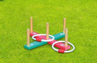 wooden ring toss game indoor outdoor family kids quoits garden games hoopla set