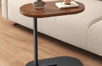 C-Shaped Compact Sofa Side End Table Coffee Laptop Table Living Room Bedroom UK