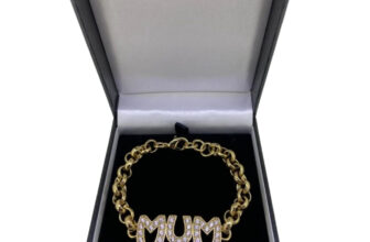 18K Gold GF Mum Belcher Bracelet CZ Gift Mom Mother’s Day Gift Filled