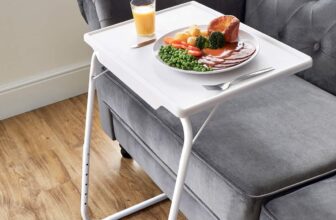 Tv Table Valet Portable – Foldable, Full Adjustable For Eating, Reading,