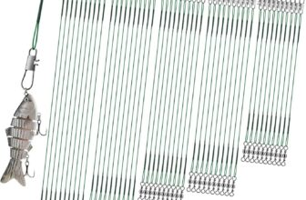 50 Fishing Wire Trace Pike Perch Sea Lure Stainless Fishing Leaders with Swivels