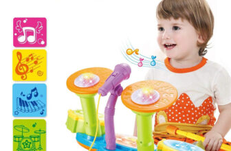 Electric Musical Instruments Kids Boye Girl Drum Set Toy Early Learning Gift UK