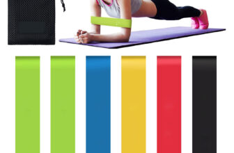 Set of 6 Resistance Exercise Loop Bands Home Gym Fitness Premium Natural Latex