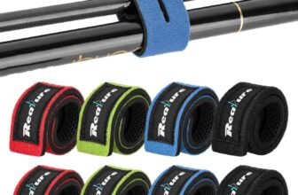 8 x Fishing Rod Bands Straps Fasteners For Made Up Rods Reusable Ties Adjustable