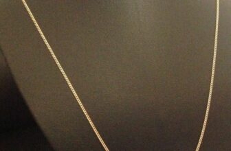 9CT YELLOW GOLD & SILVER CURB CHAIN / NECKLACE – 16″ 18″ 20″ 22″ 24″