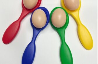 Egg and Spoon Race Game Easter Kids Outdoor Garden Sports Fun Balance Retro Game