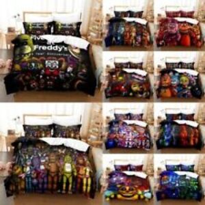 Duvet Cover 3D Five Nights at Freddy FNAF Bedding Set Cover Double Gift UK