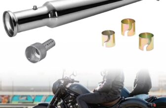 54cm Motorcycle Cocktail Shaker Bell End Exhaust Muffler Pipe w/Reducer For Cafe