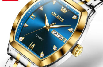 OLEVS Men’s Gents Watch Luxury Day Date Steel Watches Quartz Waterproof Watch