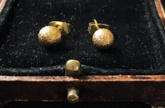 Vintage Style Jewellery Balls Earrings 18K Gold Plated