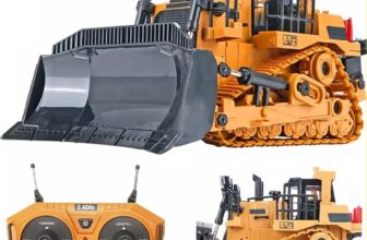 RC Tractor Bulldozer Remote Control Construction Vehicle Toy Front Loader Gift
