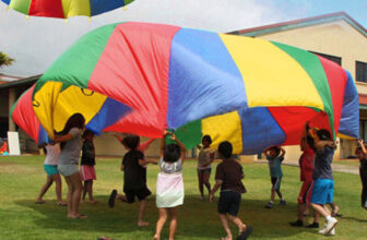 Large Kids Play Parachute Children Rainbow Outdoor Game Exercise Sport TCO