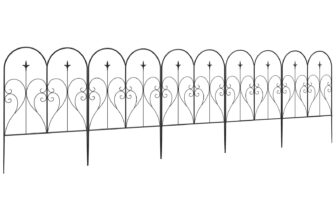Outsunny 5PCs Decorative Garden Fencing 32in x 10ft Metal Border Edging
