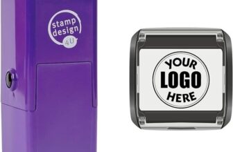 Business Logo Personalised  Stamp, 25mm x 25mm Custom Stamp Logo Stamp 5 Colours