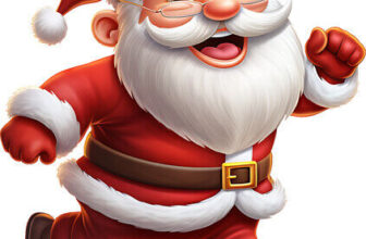 Christmas Santa Colourful Nursery Wall Vinyl Sticker Decals k660