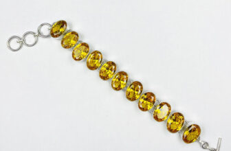 925 Sterling Silver Yellow Citrine Gemstone Handmade Jewelery Chain bracelet