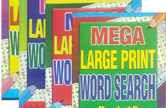 4 x MEGA LARGE PRINT A4 Adult wordsearch Books 115 Word Search Puzzles Per Book