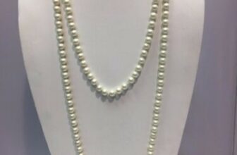 Pearl Chain Necklace Off White Long Women New Faux Pearl Beaded Good Quality