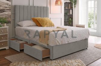 PLUSH DIVAN BED SET WITH ORTHO MATTRESS AND HEADBOARD *DRAWERS 3FT 4FT6 5FT 6FT
