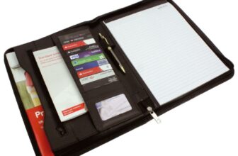 A4 Zipped Conference Folder Business Faux Leather Document Case Bag Portfolio