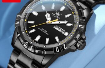 Men’s Gents Watch Fashion Waterproof Stainless Steel Calendar Date Wristwatch